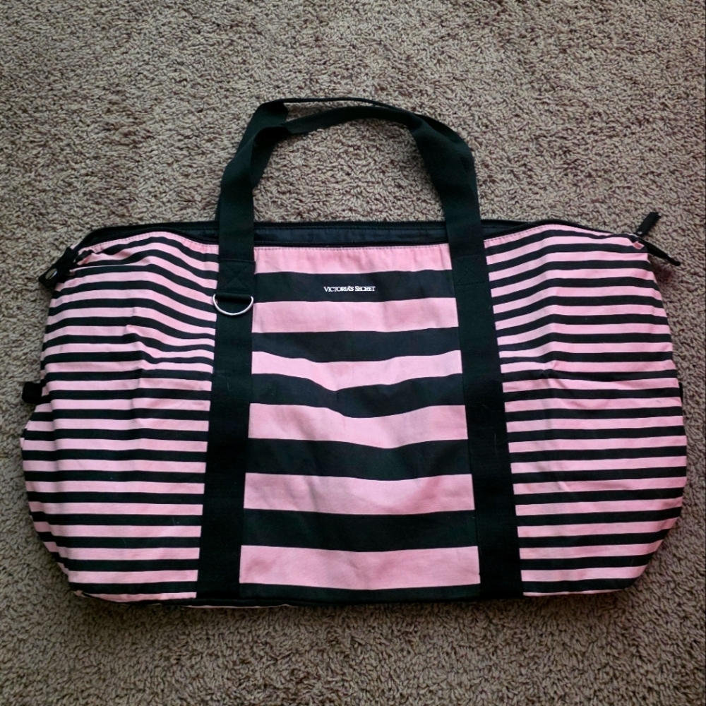 Victoria's Secret Pink and Black Travel Bag